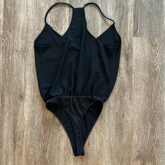Lulu's Crossover V-Neck Bodysuit Black Size XS - Picture 5 of 5